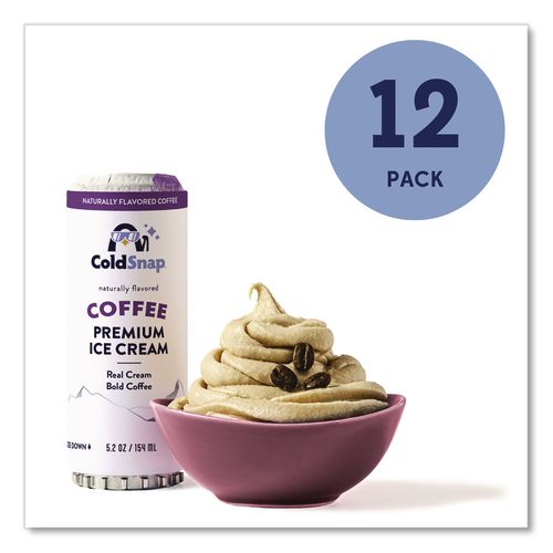 Image of ColdSnap® 600089 Ice Cream Pod, Coffee, 5.2 oz Single Serve Pod for ColdSnap Machine, 12/Carton