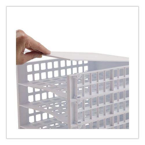 Image of Thinkspace® 39444 Literature Organizer, 8 Sections, 21 x 12.25, White