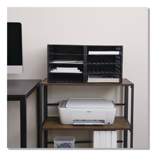 Image of Thinkspace® 39443 Literature Organizer, 8 Sections, 21 x 12.25, Black