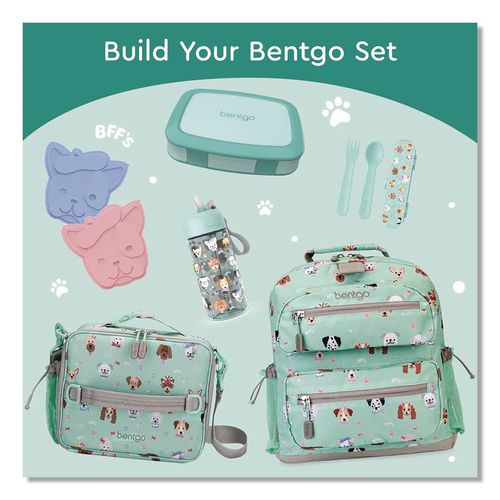 Image of bentgo® BGOKIDS-SF Kids Five-Compartment Bento Box, 8.5" x 6.5" x 2", Seafoam Green