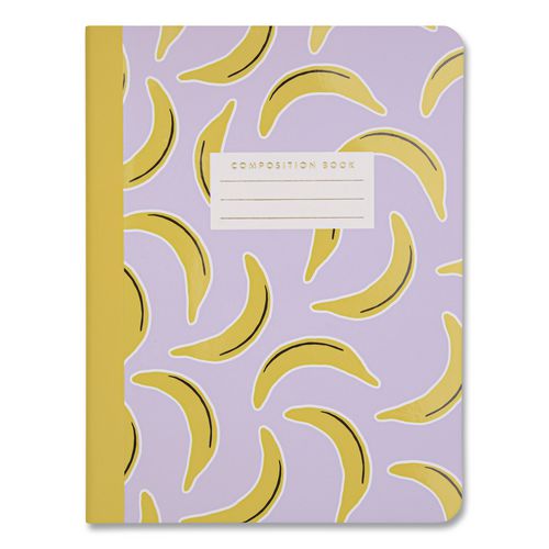Image of DesignWorks Ink® TCOMPA-114ST Designer Composition Book, Randomly Assorted Banana and Strawberry Cover Designs, Wide/Legal Rule, (80) 9.75 x 7.5 Sheets