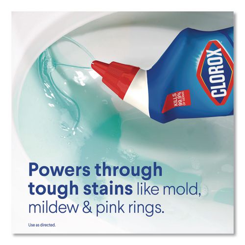 Image of Clorox® 30924 Disinfecting Toilet Bowl Cleaner with Bleach, Rain Clean Scent, 24 oz Bottle, 2/Pack, 6 Packs/Carton