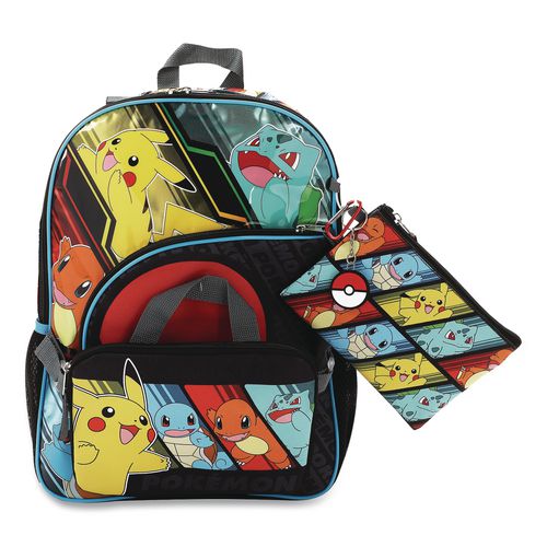 Image of Bioworld® B1B7Y0QPOKSB00 Pokemon Kids 5-Piece Backpack Set, Multicolor