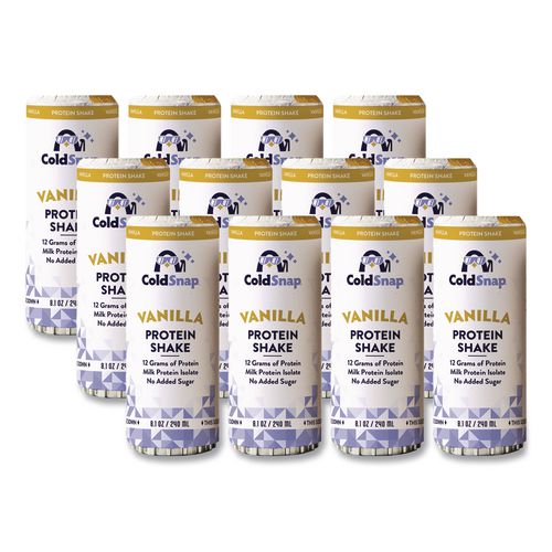 Image of ColdSnap® 100619 Vanilla Protein Shake Pod, 8.1 oz, Single Serve Pods for ColdSnap Machine, 12/Carton