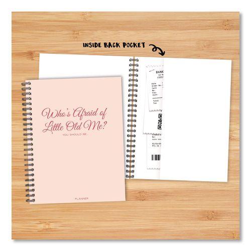 Image of Willow Creek Press 58473 Who's Afraid of Little Old Me? Weekly/Monthly Planner, 11 x 8.5, Pink Cover, 12-Month (Jan to Dec): 2026