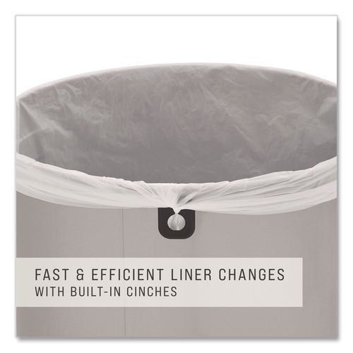 Image of Rubbermaid® Commercial 2147584 Refine Series Waste Receptacle, 23 gal, Plastic/Stainless Steel