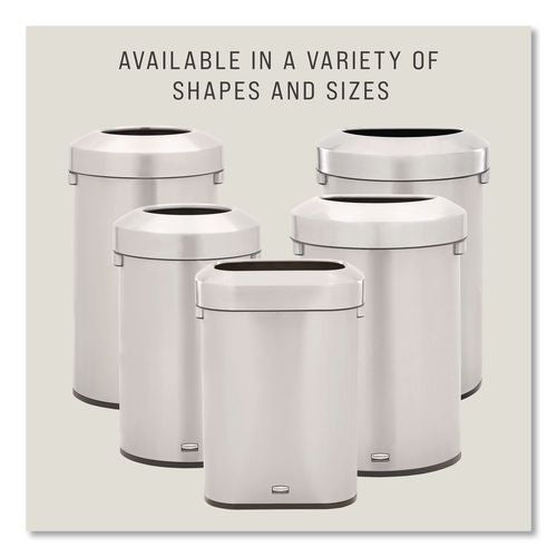 Image of Rubbermaid® Commercial 2147584 Refine Series Waste Receptacle, 23 gal, Plastic/Stainless Steel