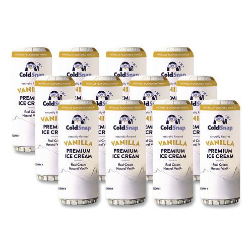 Image of ColdSnap® 600038 Ice Cream Pod, Vanilla, 5.2 oz Single Serve Pod for ColdSnap Machine, 12/Carton