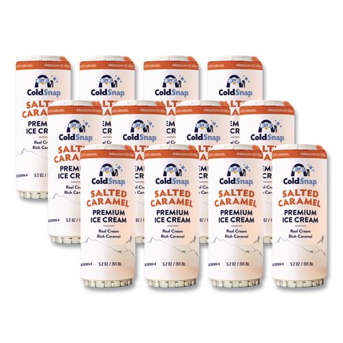 Image of ColdSnap® 600040 Ice Cream Pod, Salted Caramel, 5.2 oz Single Serve Pod for ColdSnap Machine, 12/Carton