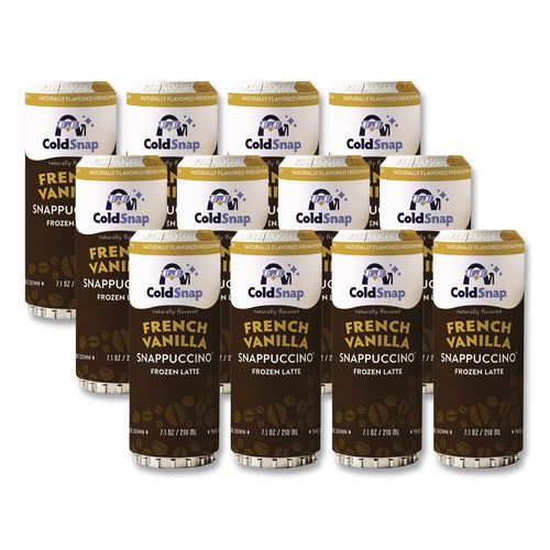 Image of ColdSnap® 600041 French Vanilla Snappuccino Frozen Latte Pod, 7. 1 oz Pod for ColdSnap Machine, 12/Carton