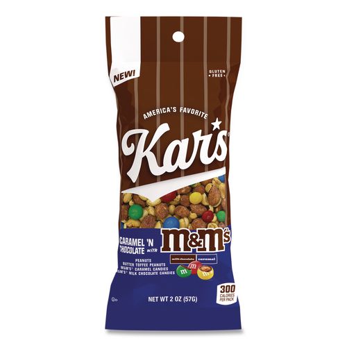 Image of Kar's KAR08959 Trail Mix, Caramel 'N Chocolate, 2 oz Packet, 12/Box
