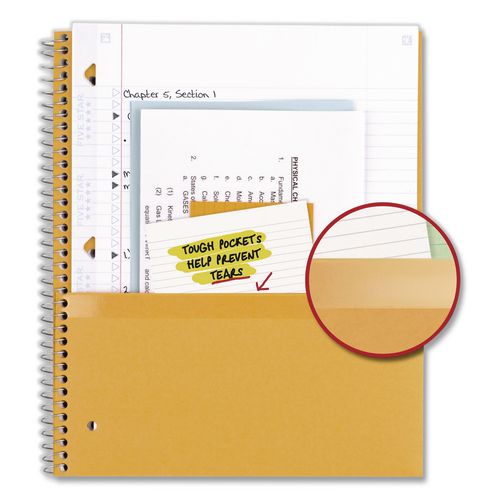 Image of Five Star® 72077 Wirebound Notebook, 5-Subject, Medium/College Rule, Fire Red Cover, (200) 11 x 8.5 Sheets