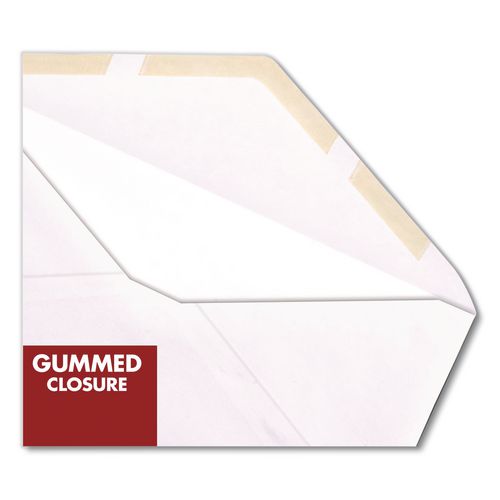 Image of Mead® 75050 #10 Business Envelopes, Monarch Flap, Gummed Closure, 4.13 x 9.5, White, 50/Pack
