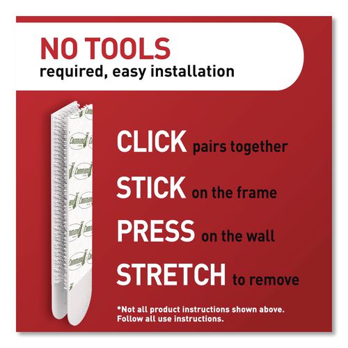 Image of Command 17218BLK-16ES Damage-Free Hanging Picture Hanging Strip Pairs, (8) XL (0.86 x 4.37), (6) L (0.75" x 3.65"), (2) Med (0.75 x 2.75), Black