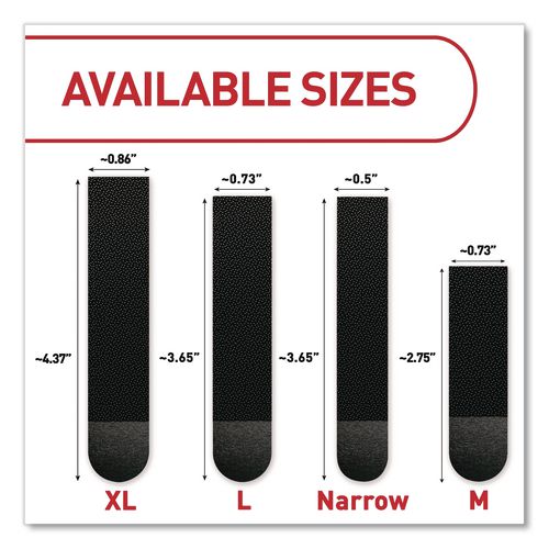 Image of Command 17218BLK-16ES Damage-Free Hanging Picture Hanging Strip Pairs, (8) XL (0.86 x 4.37), (6) L (0.75" x 3.65"), (2) Med (0.75 x 2.75), Black