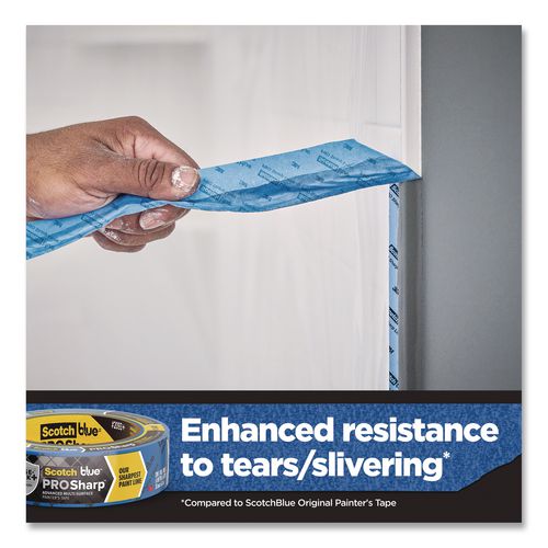 Image of ScotchBlue 2093+-24EC PROSharp Painter's Tape, 3" Core, 0.94" x 60 yds, Blue