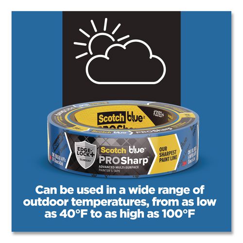 Image of ScotchBlue 2093+-24EC PROSharp Painter's Tape, 3" Core, 0.94" x 60 yds, Blue