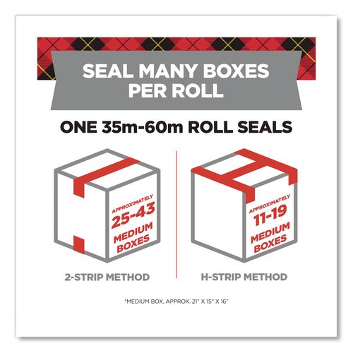 Image of Scotch® 3350-77-RD36GC General Purpose Packaging Tape with Dispenser, 3" Core, 1.88 x 84.2 yds, Clear