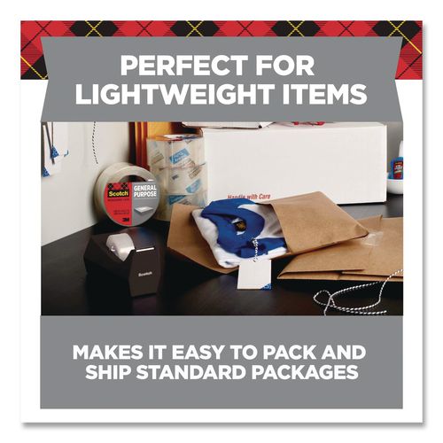 Image of Scotch® 3350-77-RD36GC General Purpose Packaging Tape with Dispenser, 3" Core, 1.88 x 84.2 yds, Clear