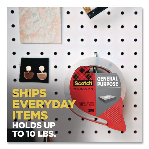 Image of Scotch® 3350-77-RD36GC General Purpose Packaging Tape with Dispenser, 3" Core, 1.88 x 84.2 yds, Clear