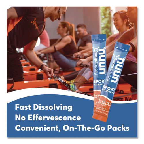 Image of nuun® NUU02403 Sport Hydration Electrolyte Powder Drink Mix, All Out Orange, 0.18 oz Stick, 10/Box