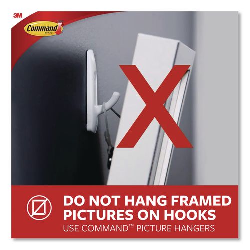 Image of Command 17093CLRES Large Clear Hooks, Plastic, Supports 4 lb