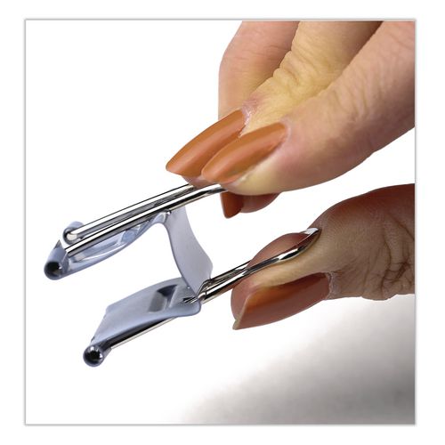 Image of Officemate 99260 EZ Binder Clips, (25) Small (0.75"), (25) Medium (1.25"), (5) Large (2"), Gray, 55/Pack