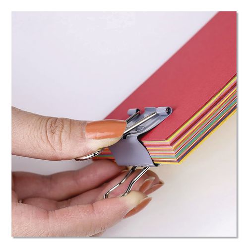 Image of Officemate 99550 EZ Binder Clips, Medium, Gray, 48/Pack