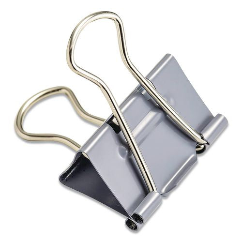 Image of Officemate 99550 EZ Binder Clips, Medium, Gray, 48/Pack