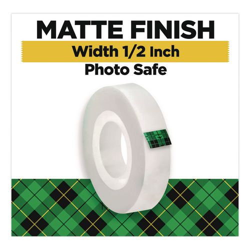 Image of Scotch® 810-121296-12PK Magic Tape Refill, 1" Core, 0.5" x 36 yds, Clear, 12 Rolls/Pack