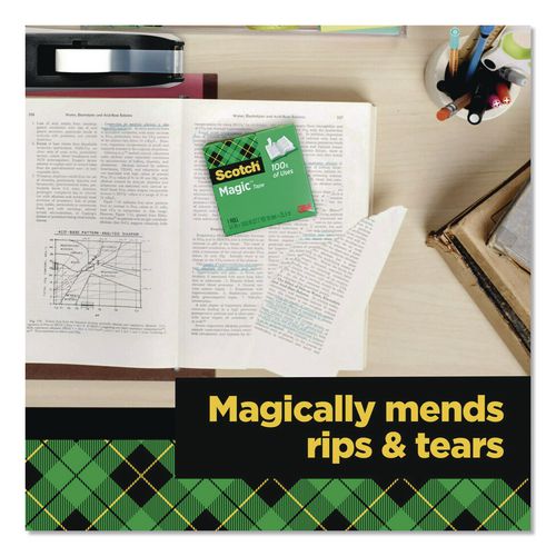 Image of Scotch® 810-121296-12PK Magic Tape Refill, 1" Core, 0.5" x 36 yds, Clear, 12 Rolls/Pack