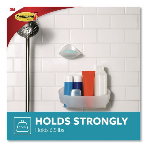 Image of Command BATH11ES Bath Shower Caddy, 11.45 x 4.8 x 4, Clear