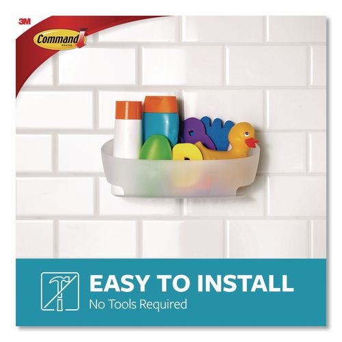 Image of Command BATH11ES Bath Shower Caddy, 11.45 x 4.8 x 4, Clear