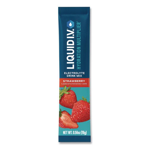 Image of LIQUID I.V.® EHC47495 Hydration Multiplier, Strawberry, 0.56 oz Stick, 15/Pack