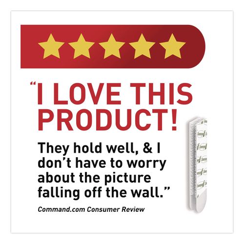 Image of Command MMM1720928ES Damage-Free Hanging Picture Hanging Strip Pairs, (16) Large (0.75" x 3.65"), (12) Medium (0.63" x 2.75"), White, 28/Pack