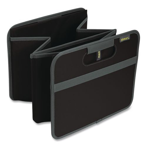Image of meori® A100001 Classic Foldable Storage Box, Large, 2 Sections, 12.6 x 19.69 x 10.83, Lava Black