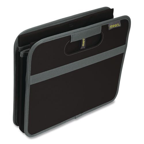 Image of meori® A100001 Classic Foldable Storage Box, Large, 2 Sections, 12.6 x 19.69 x 10.83, Lava Black