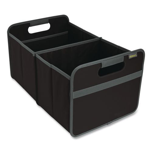 Image of meori® A100001 Classic Foldable Storage Box, Large, 2 Sections, 12.6 x 19.69 x 10.83, Lava Black