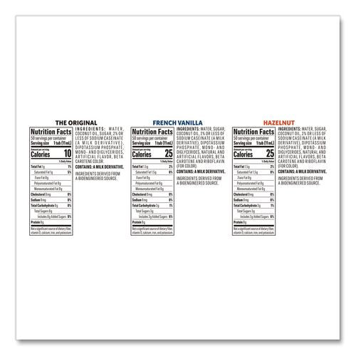 Image of Coffee mate® 12408209 Liquid Coffee Creamer, Assorted Flavors, 0.38 oz Mini Cups, 150/Carton