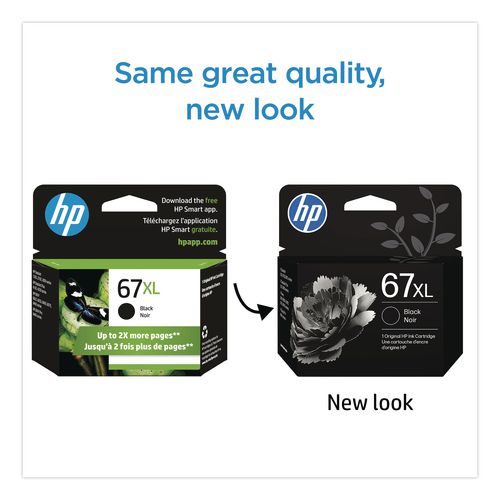 Image of HP 3YM57AN#140 HP 67xl, (3ym57an) High-Yield Black Original Ink Cartridge