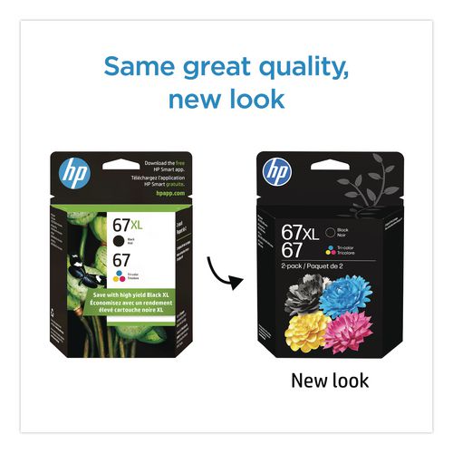 Image of HP 3YM58AN#140 HP 67xl, (3ym58an) High-Yield Tri-Color Original Ink Cartridge
