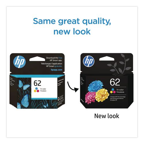 Image of HP C2P06AN#140 HP 62, (c2p06an) Tri-Color Original Ink Cartridge