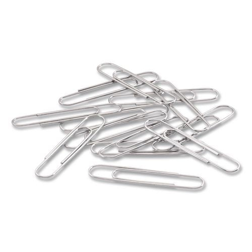 Image of ACCO Recycled Paper Clips, Jumbo, Smooth, Silver, 100 Clips/Box, 10 Boxes/Pack