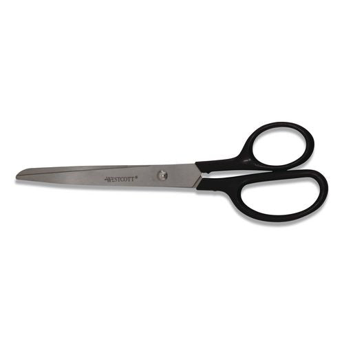 Image of Westcott® 10572-001CT Straight Contract Scissors, 8" Long, 3" Cut Length, Straight Black Handle, 144/Carton
