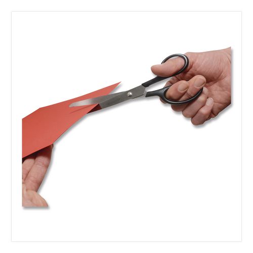 Image of Westcott® 10572-001CT Straight Contract Scissors, 8" Long, 3" Cut Length, Straight Black Handle, 144/Carton