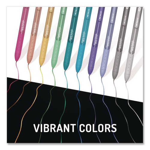 Image of Paper Mate® 2209485 InkJoy Gel Metallic Gel Pen, Retractable, Medium 0.8 mm, Assorted Ink and Barrel Colors, 6/Pack