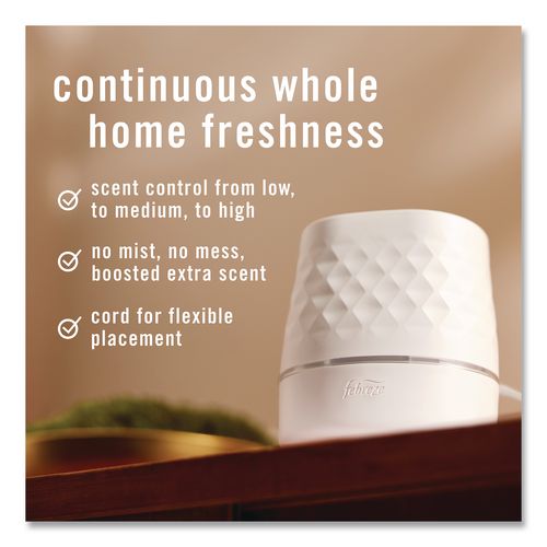 Image of Febreze® 14637 Plug Scent Booster Oil Diffuser, 4.44 x 5.43 x 4.25, White