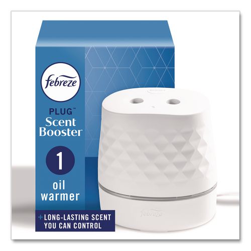Image of Febreze® 14637 Plug Scent Booster Oil Diffuser, 4.44 x 5.43 x 4.25, White