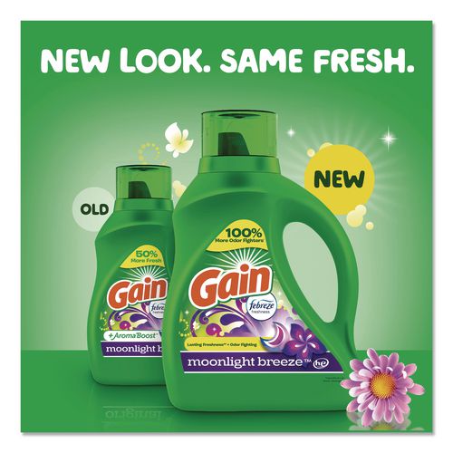 Image of Gain® 19112 Liquid Laundry Detergent, HE Compatible, Moonlight Breeze, 194 oz Bottle