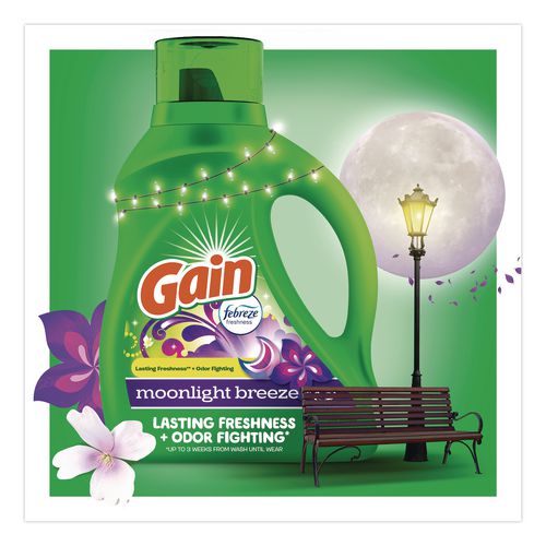 Image of Gain® 19112 Liquid Laundry Detergent, HE Compatible, Moonlight Breeze, 194 oz Bottle